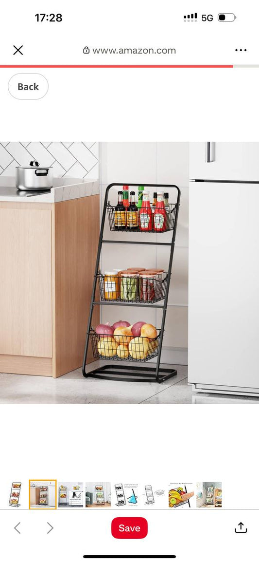 Metallic mesh  3 LAYER STORAGE RACK