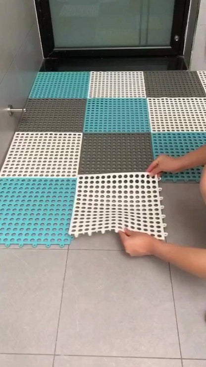 One piece Anti slip bathroom interlocking mats