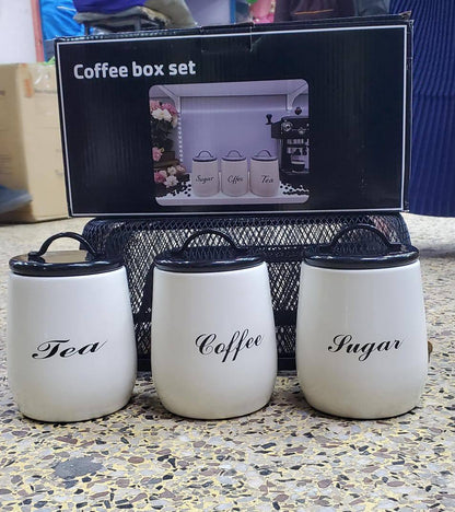 Sugar, Tea, Coffee canisters