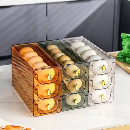 Space saving egg tray.