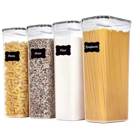 4pcs food storage containers with
Pantry stickers