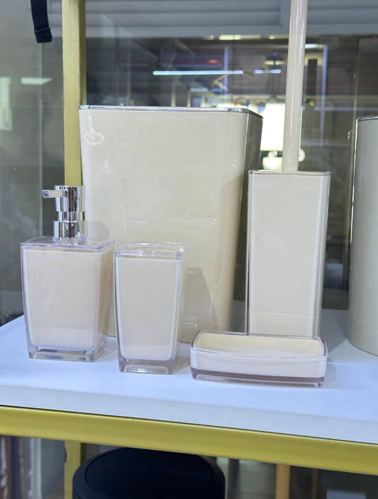 Modern luxury bathroom 5 piece accessory set