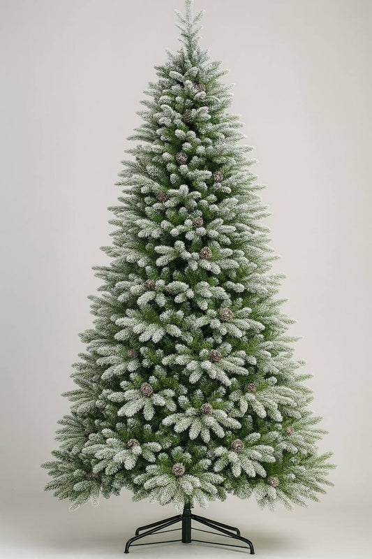 PREMIUM PINE SNOW FLOCKED TREE WITH CONE

high quality with 3000 leaves