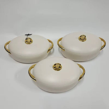 LUXURIOUS  insulated hotpots set OVAL