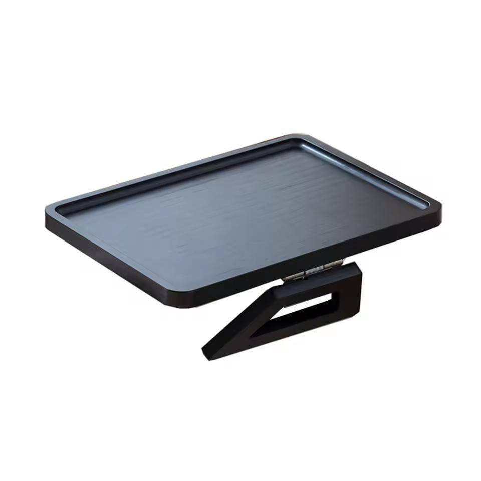 Foldable wooden sofa armrest tray clip on table for couch convenience