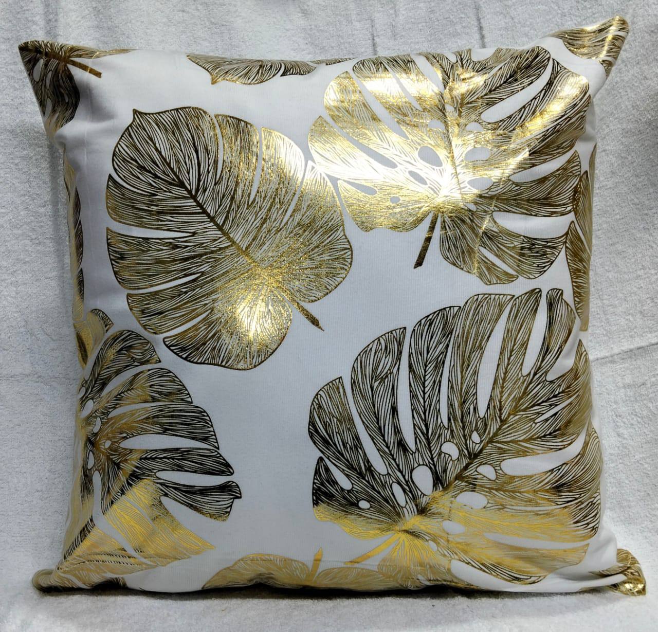 Gold printed Throw pillow covers