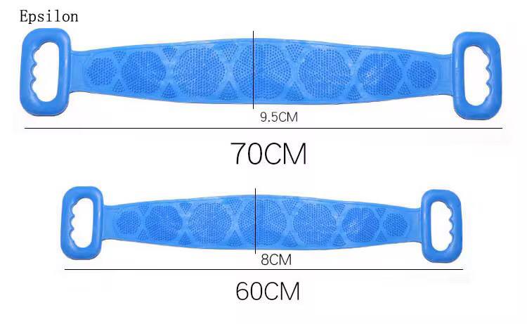 Silicone back scrub bathing brush strip