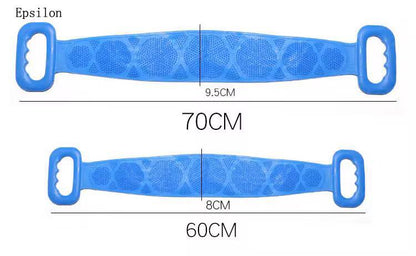 Silicone back scrub bathing brush strip