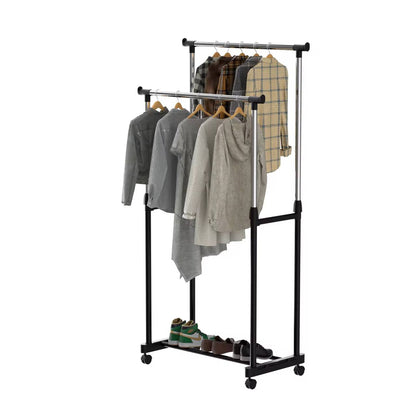 Coat rack/Floor coat rack, double pole stainless steel hanger