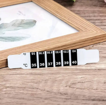 Forehead strip thermometer.